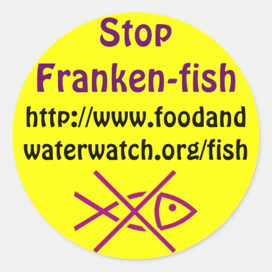 Stop Franken-Fish stickers (Voorkant)