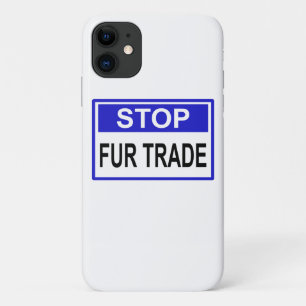 Stop Fur Trade Blue-teken Case-Mate iPhone Case
