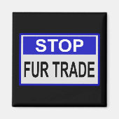 Stop Fur Trade Blue-teken Magneet (Voorkant)