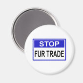 Stop Fur Trade Blue-teken Magneet (Voorkant / Achterkant)