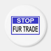 Stop Fur Trade Blue-teken Magneet (Voorkant)