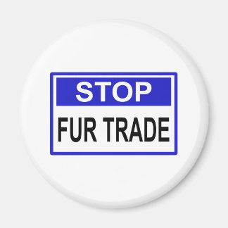 Stop Fur Trade Blue-teken Magneet