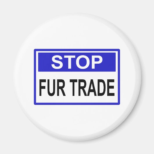 Stop Fur Trade Blue-teken Magneet (Voorkant)