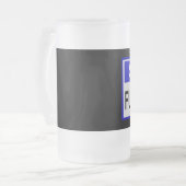 Stop Fur Trade Blue-teken Matglas Bierpul (Voorkant links)