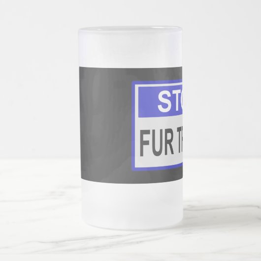 Stop Fur Trade Blue-teken Matglas Bierpul (Center)