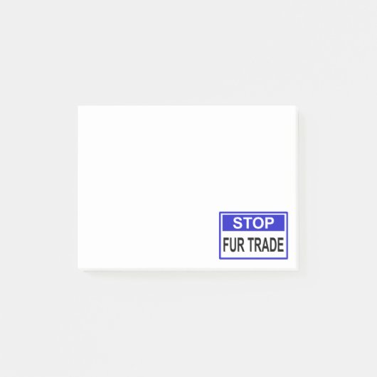 Stop Fur Trade Blue-teken Post-it® Notes (Voorkant)