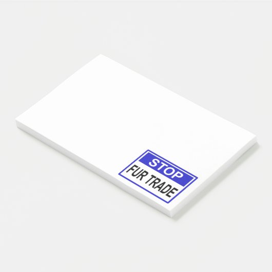 Stop Fur Trade Blue-teken Post-it® Notes (Schuin)