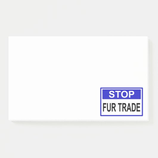 Stop Fur Trade Blue-teken Post-it® Notes (Voorkant)