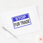 Stop Fur Trade Blue-teken Rechthoekige Sticker (Envelop)