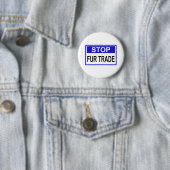 Stop Fur Trade Blue-teken Ronde Button 5,7 Cm (In situ)
