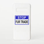 Stop Fur Trade Blue-teken Samsung Galaxy S10 Hoesje<br><div class="desc">Stop de handel. Elke pelsfoier heeft bloed op zijn handen. Zeg nee tegen bont! Fur is moord. Antipelsvormig ontwerp met slogan tegen voetganger. Opkomen voor dierenrechten en dierenbescherming.</div>