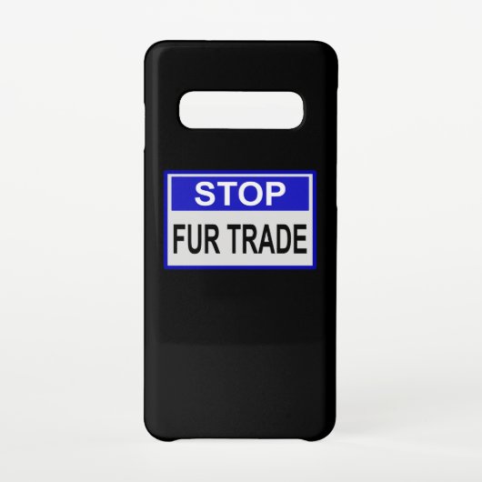 Stop Fur Trade Blue-teken Samsung Galaxy Hoesje (Achterkant)