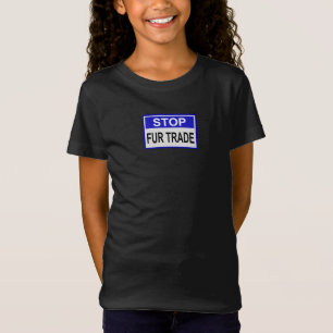 Stop Fur Trade Blue-teken T-shirt