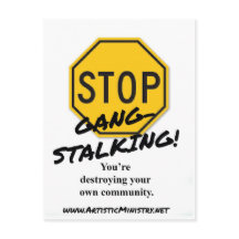 Stop Gang-Stalking BRIEFKAART