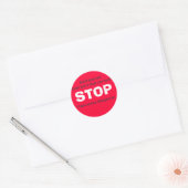 STOP, geef me geen eten! Ronde Sticker (Envelop)