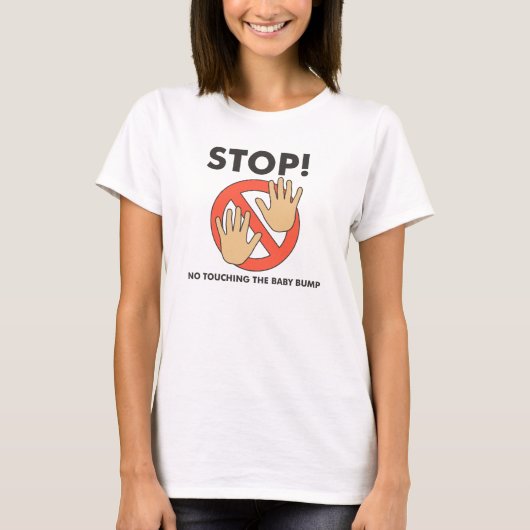 Stop! Geen aanraaksprong T-shirt (Voorkant)