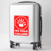 Stop Geen Koude Acquisitie Bord - Rood Sticker (Koffer)