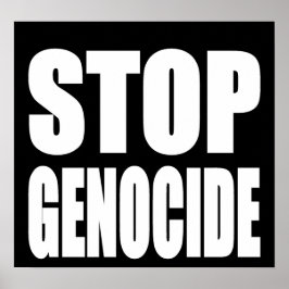 Stop Genocide. Protestbericht. Poster