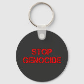 STOP genocide | Zeg nee tegen genocide | Genocide Sleutelhanger (Voorkant)