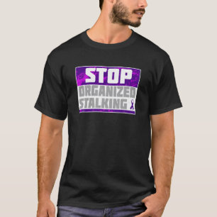 Stop georganiseerd stalken online Indigo lint Tshi T-shirt