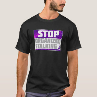 Stop georganiseerd stalken online Indigo lint Tshi T-shirt