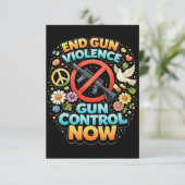 Stop Geweld Met Vuurwapens Nu Bedankkaart (Staand voorkant)