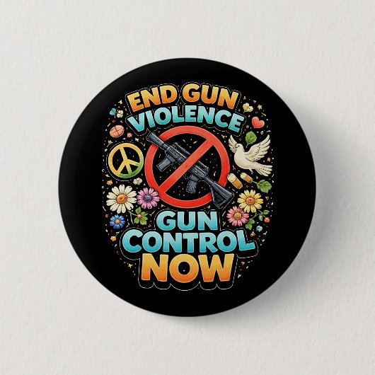 Stop Geweld Met Vuurwapens Nu Ronde Button 5,7 Cm (Voorkant)