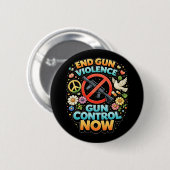 Stop Geweld Met Vuurwapens Nu Ronde Button 5,7 Cm (Voorkant /achterkant)