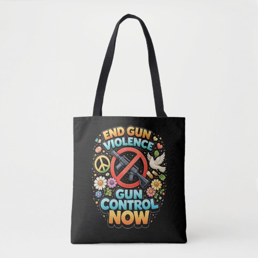Stop Geweld Met Vuurwapens Nu Tote Bag (Voorkant)
