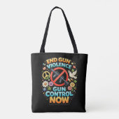Stop Geweld Met Vuurwapens Nu Tote Bag (Achterkant)