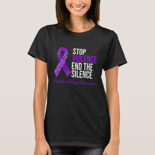 Stop geweld Stop stilte Paars huiselijk geweld T-shirt
