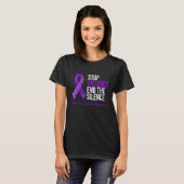 Stop geweld Stop stilte Paars huiselijk geweld T-shirt (Voorkant volledig)