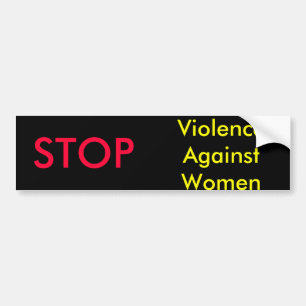 STOP geweld tegen vrouwen met bumpersticker