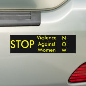 STOP geweld tegen vrouwen met bumpersticker (Op auto)