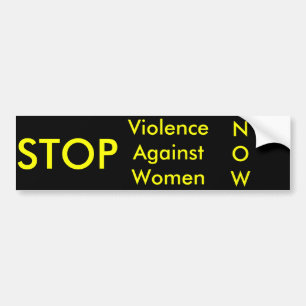 STOP geweld tegen vrouwen met bumpersticker
