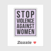Stop geweld tegen vrouwen sticker (Vel)