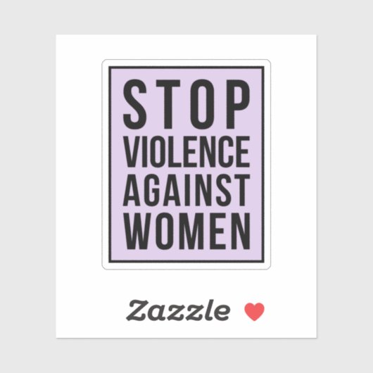 Stop geweld tegen vrouwen sticker (Vel)