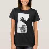 Stop geweld tegen vrouwen t-shirt (Voorkant)