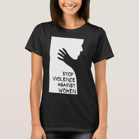 Stop geweld tegen vrouwen t-shirt (Voorkant)