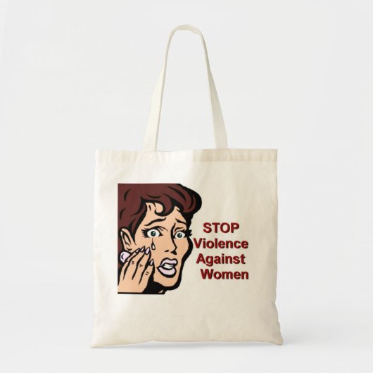 Stop geweld tegen vrouwen tote bag (Voorkant)