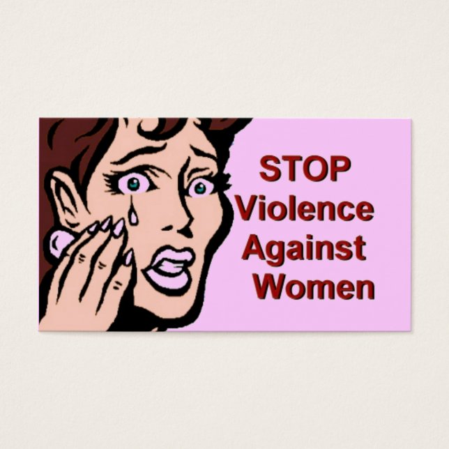 Stop Geweld Tegen Vrouwen Visitekaartje (Voorkant)