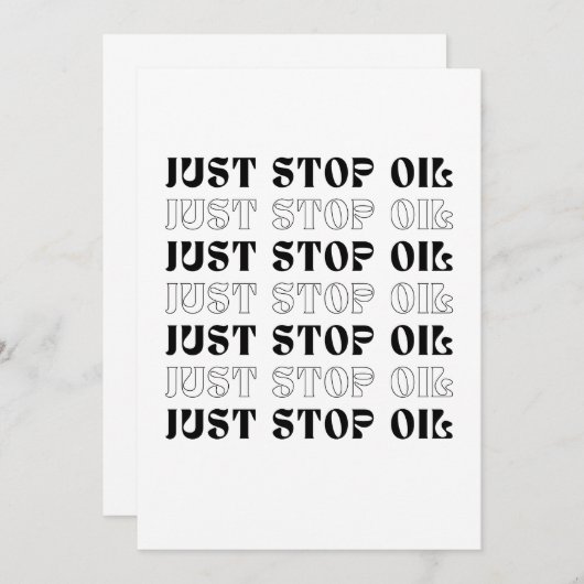 Stop gewoon met olie kaart (Voorkant / Achterkant)