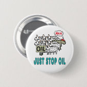 Stop gewoon met olie ronde button 5,7 cm (Voorkant /achterkant)