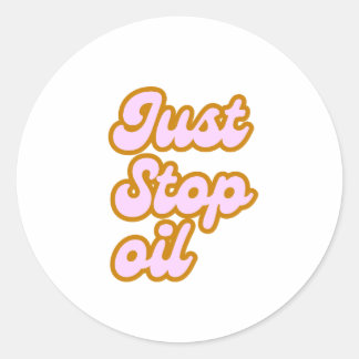 Stop gewoon met olie ronde sticker