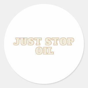 Stop gewoon met olie ronde sticker