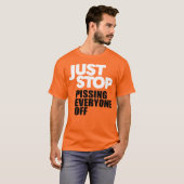 Stop gewoon met olie t-shirt (Voorkant volledig)