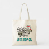Stop gewoon met olie tote bag (Achterkant)