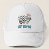 Stop gewoon met olie trucker pet (Voorkant)
