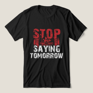 Stop Gezegde Morgen Fitnessliefhebbers Tri-Blend Shirt