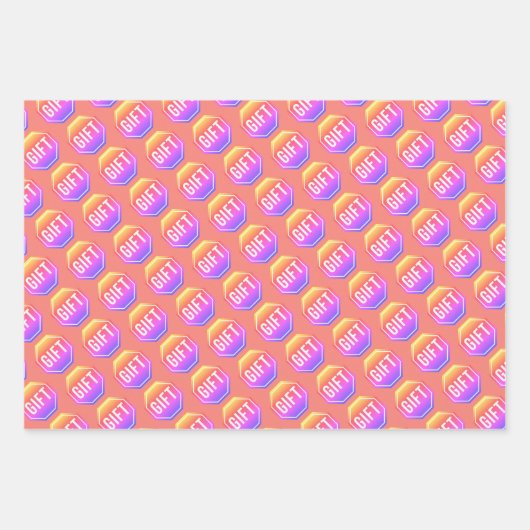 STOP: GIFT y2k Grappige unieke nieuwigheid Eenvoud Inpakpapier Vel (Voorkant)